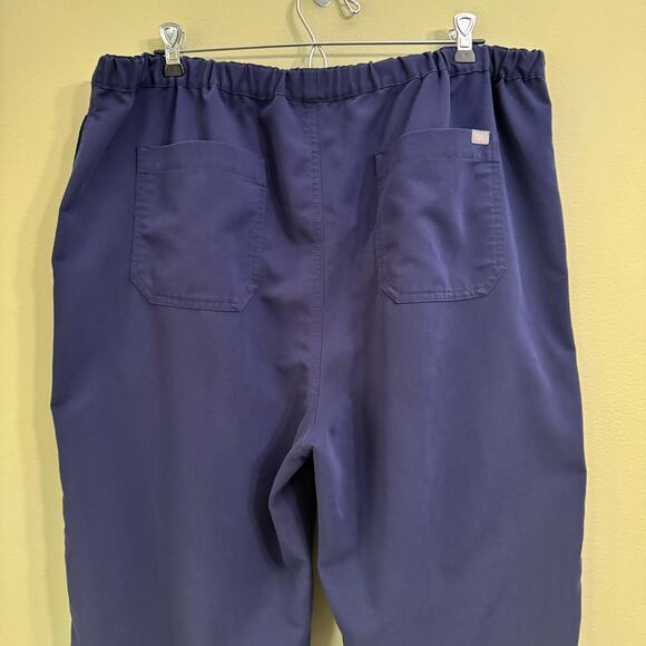 FIGS Scrub Pants Men XXL/S Dark Blue Side Pockets Straight Leg Elastic Waist - Picture 6 of 13
